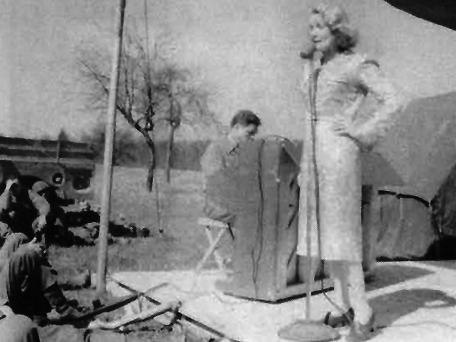 USO - Marlene Dietrich - Fuchstadt Germany April 1945